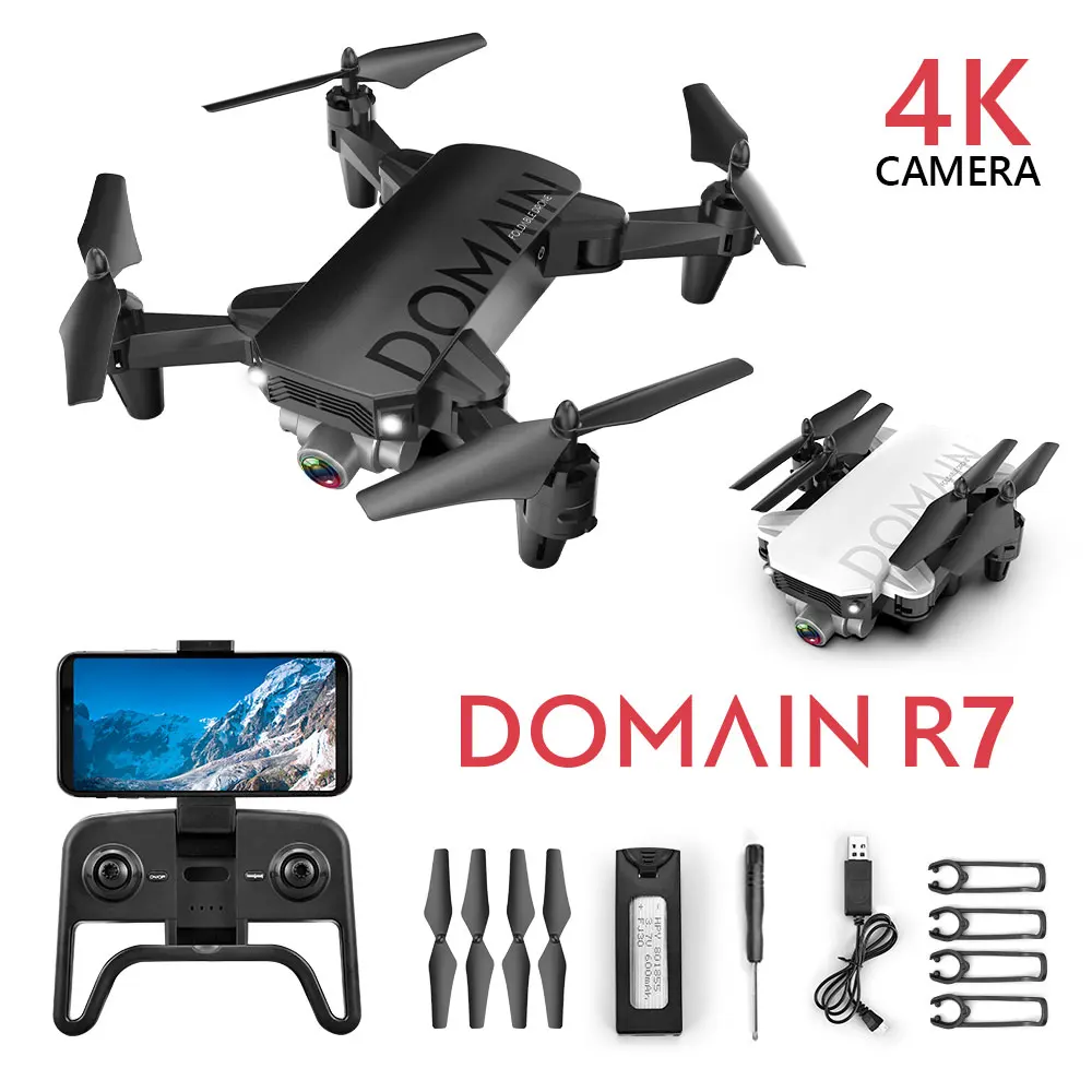 

R7 RC Drone 4K HD Camera Foldable Professional Selfie Quadrocopter with WIFI FPV Camerra Mini Drone Helicopter Toy for Kids