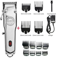 barber cordless hair clipper professional hair trimmer for men all metal electric hair cutter machine rechargeable haircut