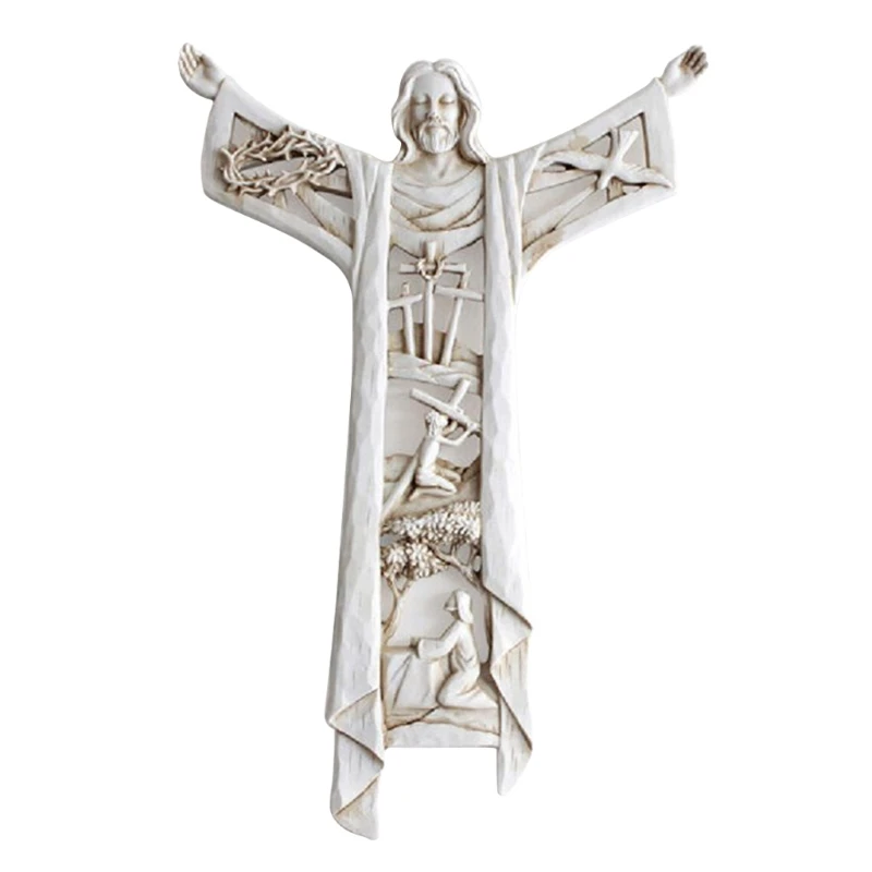 

Risen Christ Last Supper Wall Cross Hanging Decoration for First Holy Communion L69B