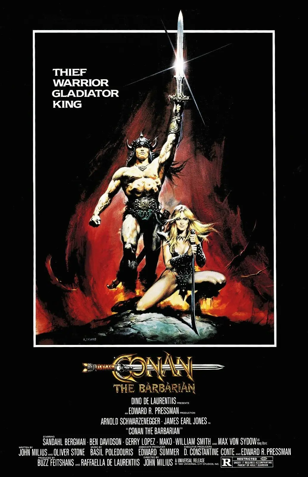 Художественный плакат Conan из фильма варвар Арнольд Шварценеггер печать на шелке