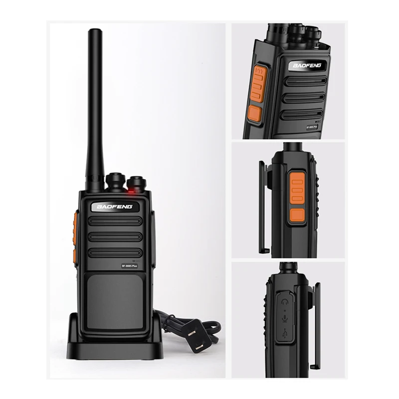 2Pcs BaoFeng BF-888S Plus Walkie Dual Band Talkie 16CH Clearer Voice & longer range Updated with USB Charging two way radio 2022