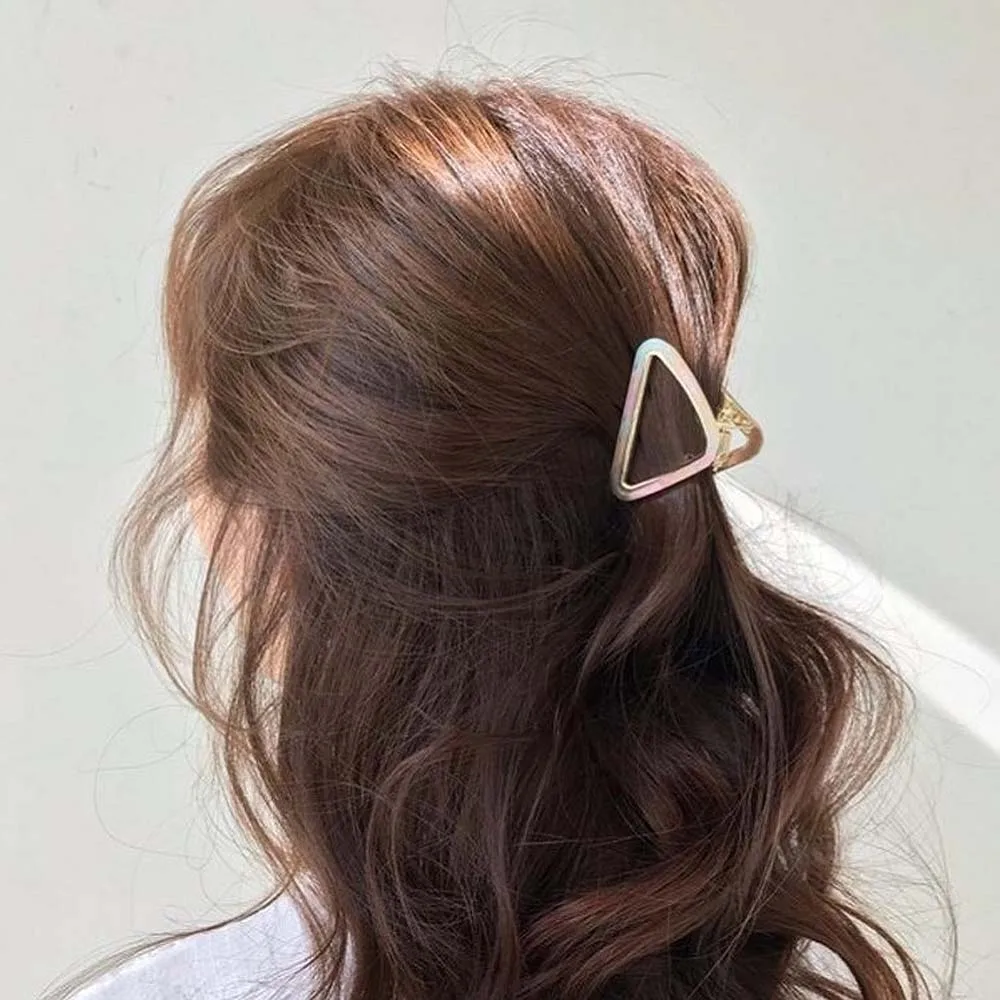 

Geometric Triangle Hair Claws Hair Crab Clamp Hairgrip Plastic Hair Clip Claw Temperament Hair Accessories Women Party