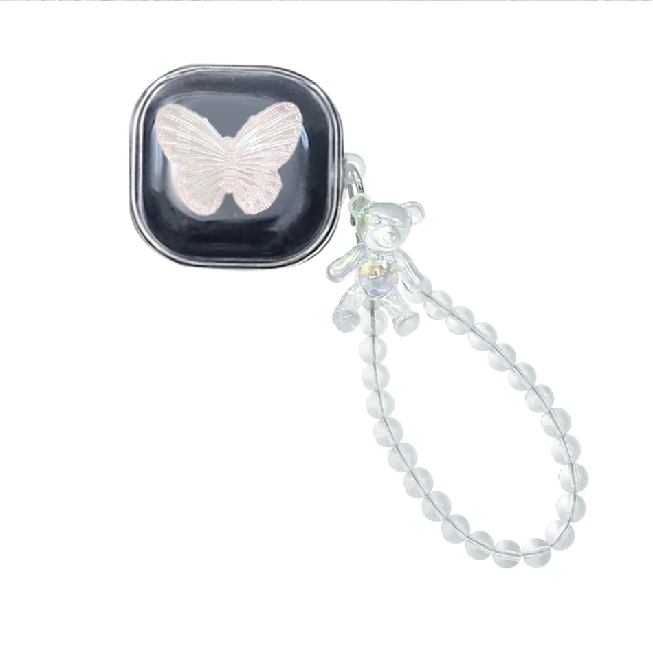 

Soft Clear Case For Baseus Encok WM01 Plus Case Cute Crystal Butterfly Pendant Earphone Cover For baseusWm01 Protective case