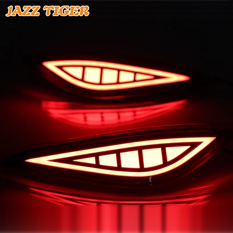 Джаз тигр 2 шт мульти-функции Автомобильный светодиодный задний противотуманный