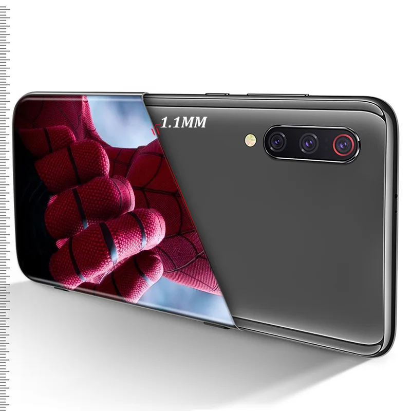 

Marvel Avengers Spider-Man Super Hero For Xiaomi Mi Note 11i 11 10T 10 Ultra 9T 9 SE 8 Lite Pro 5G TPU Silicone Black Phone Case
