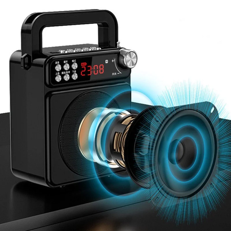 Портативный беспроводной Bluetooth-динамик FM-радио TF-карта USB MP3 музыкальный плеер