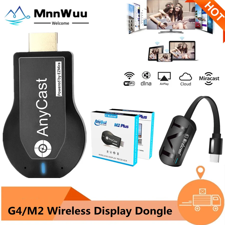 ТВ-приемник M2 Plus, Wi-Fi дисплей, приемник Anycast DLNA Miracast Airplay, зеркальный экран, HDMI-совместимый, Android IOS, адаптер экрана Mira