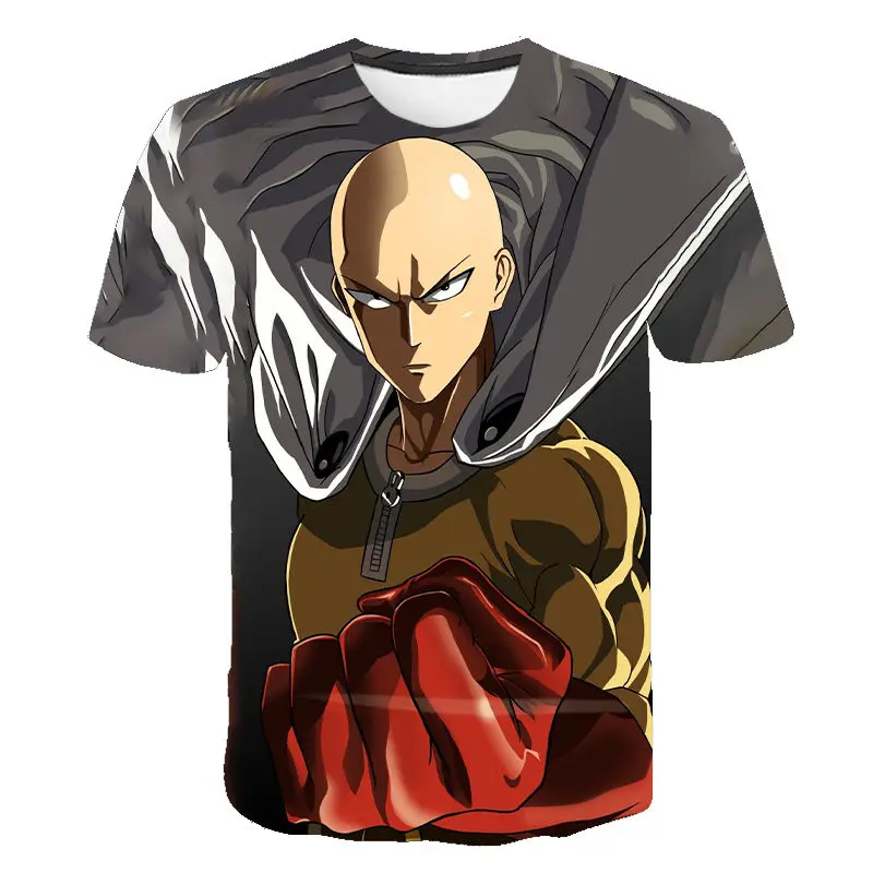 Футболка Harajuku One Punch Man модная летняя детская футболка для мужчин/женщин и
