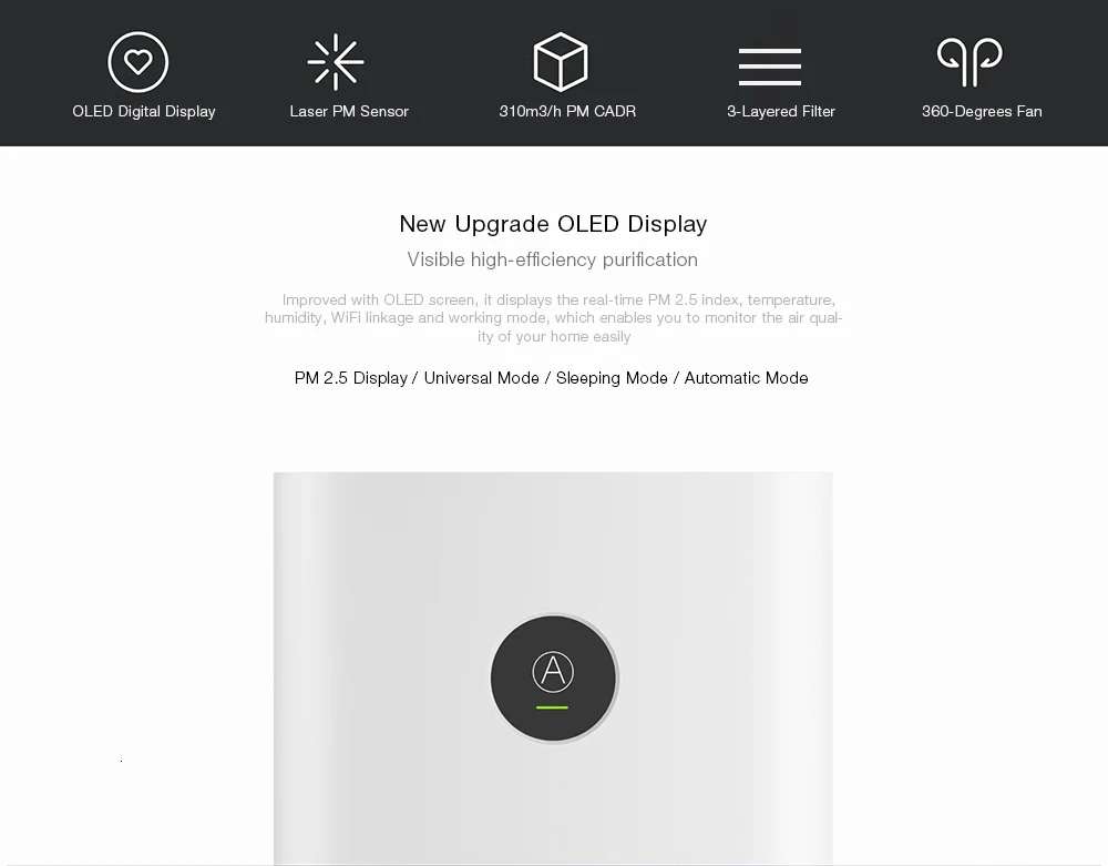 Xiaomi Mi очиститель воздуха 2s стерилизатор дополнение к формальдегиду мойка Воздуха умный бытовой Hepa фильтр Smart App Wifi