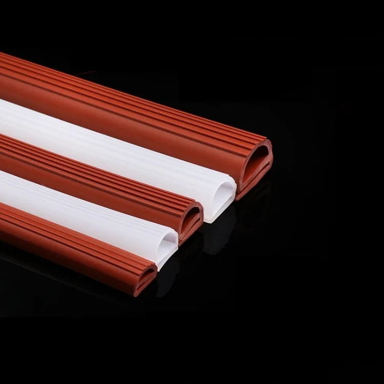 

E Shape Seal Strip 25mm x 18mm Soft Silicone Rubber Car Sealing Bar Oven Freezer Door Steaming Machine Weatherstrip Red White