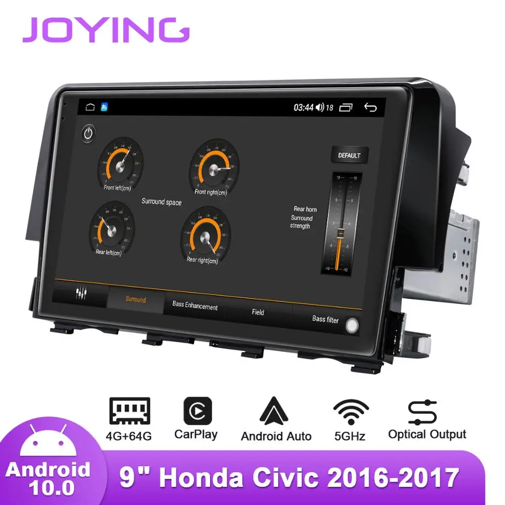 9 ''Android 10 автомобильное стерео радио для Honda Civic 2016 2019 GPS DSP Carplay SPDIF 4G SIM 5GWiFi