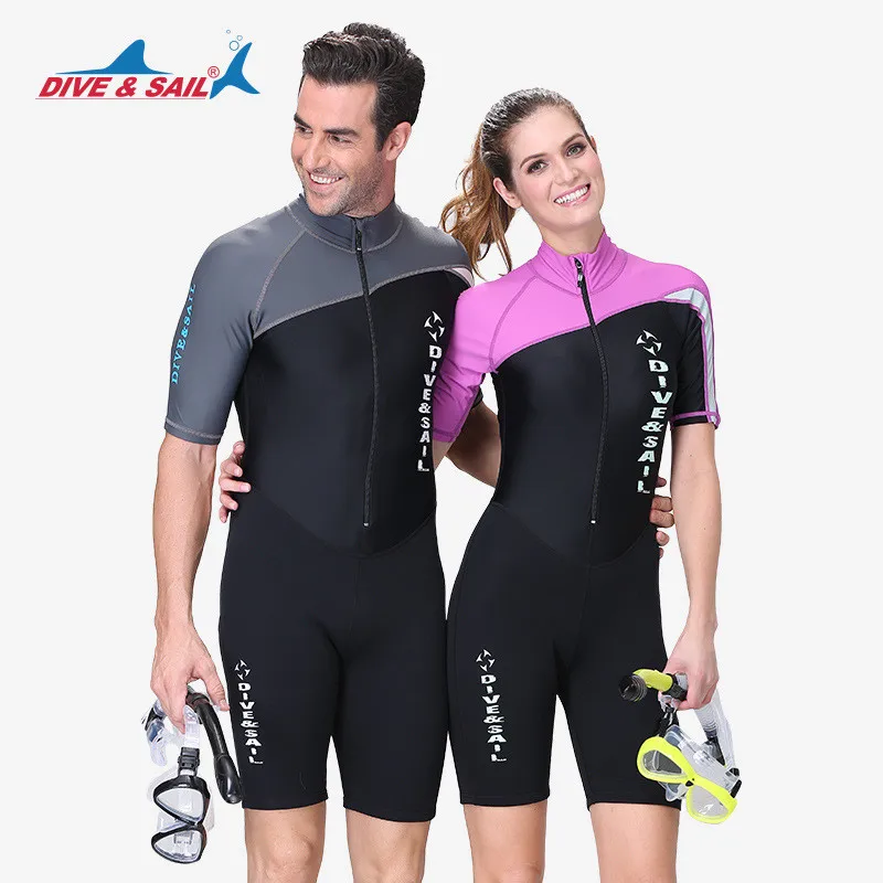 

Jumpsuit Wet Trunk Swimming Guards 1.5MM Neoprene Rash Women Men For Surfing Wetsuit Suits Sleeve One Long/Short Piece DIVE&SAIL