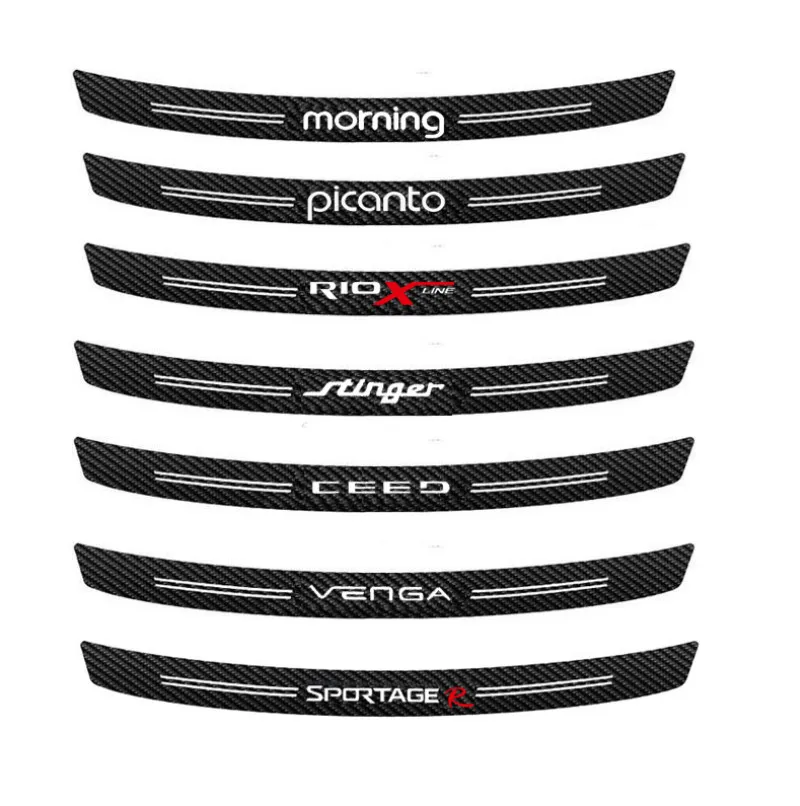 Наклейка на багажник бампера из углеродного волокна для Kia Rio 2 3 4 Ceed Jd Cerato Sorento Stonic