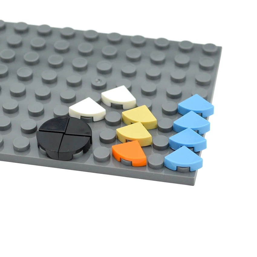 MOC плоская плитка 25269 круглая 1x1 четверть Сделай Сам просвечивающие строительные