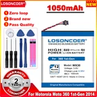 LOSONCOER WX30 1050 мАч SNN5951A аккумулятор большой емкости для Motorola Moto 360 1st-Gen 2014 Смарт часы батареи + быстрое прибытие