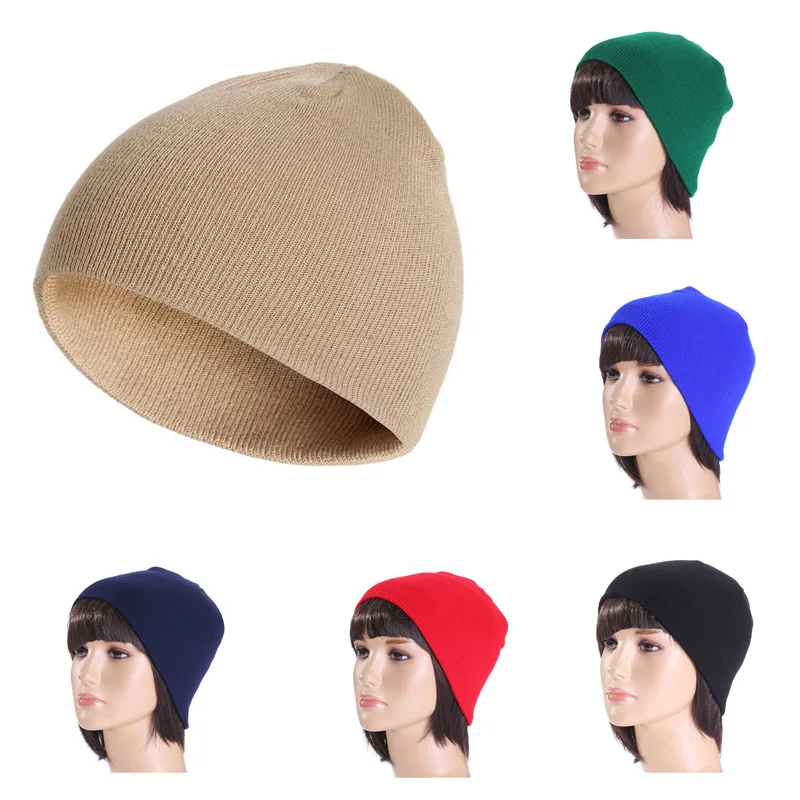 Лыжная Шапка в полоску для мужчин и женщин тонкая короткая вязаная шерстяная