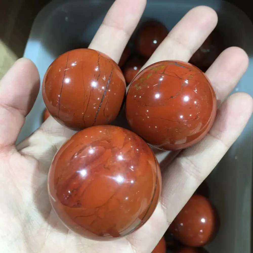 

Red jasper sphere natural stones and minerals quartz crystals ball healing reiki home decoration for gift