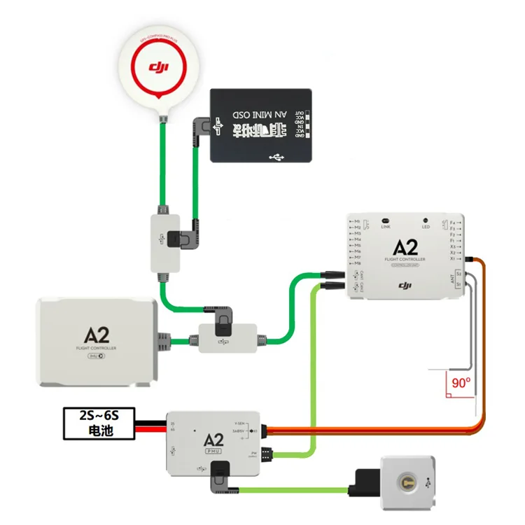 Мини OSD с портом Micro USB для контроллера полета DJI A2 IOSD DJi NAZA V2 | Электроника
