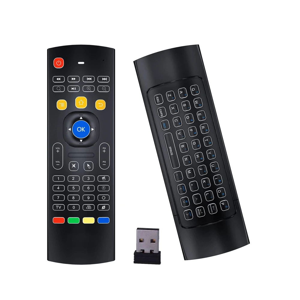 1PCS MX3 Backlit Air Mouse Smart Voice Remote Control 2.4G RF Wireless Keyboard For X96 mini KM9 A95X H96 MAX Android TV Box | Электроника