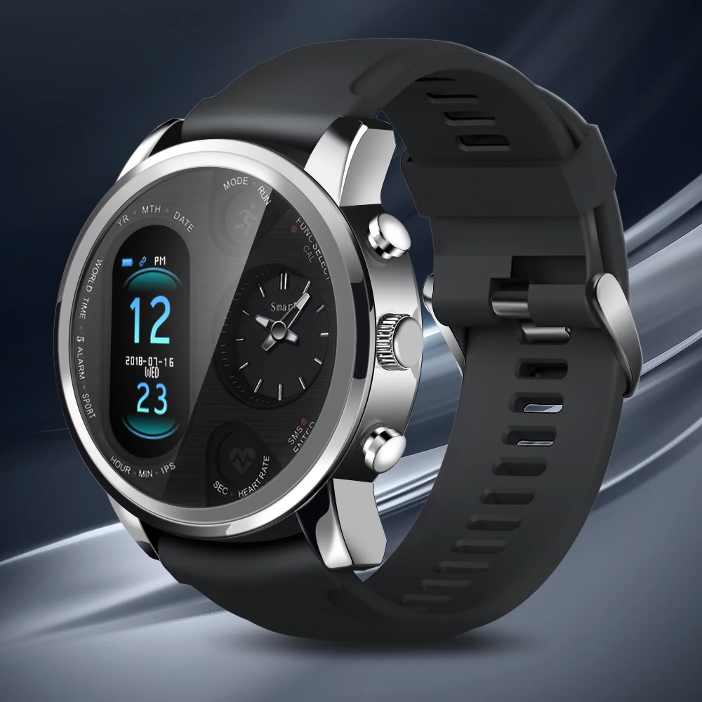 

Smart Watch Men IP68 Waterproof Dual Display Heart Rate Blood Pressure Monitoring Smartwatch for Android IOS