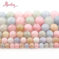 681012mm round beryl morgan jades beads smooth loose stone beads for women necklace bracelet earring diy jewelry making 15