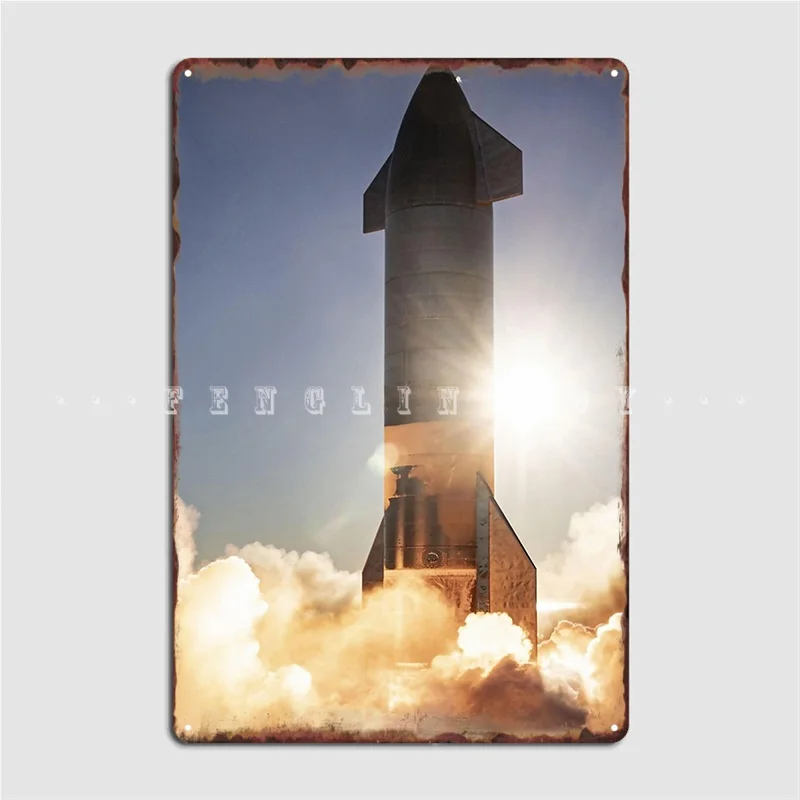 

Металлический плакат Spacex Звездный Корабль