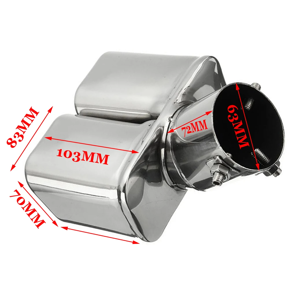 Автомобильная труба 2 5 &quotВпускной Выпускной задний глушитель наконечник крышка