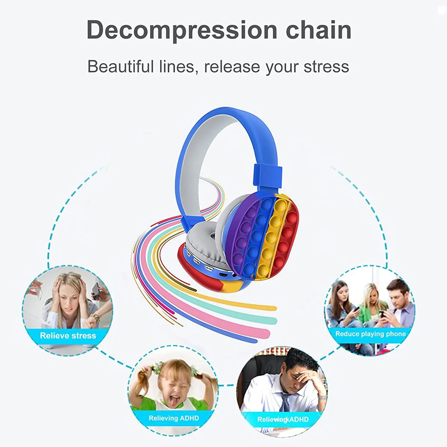 2021 беспроводные Bluetooth-наушники Популярные игрушки Гарнитура Красочные