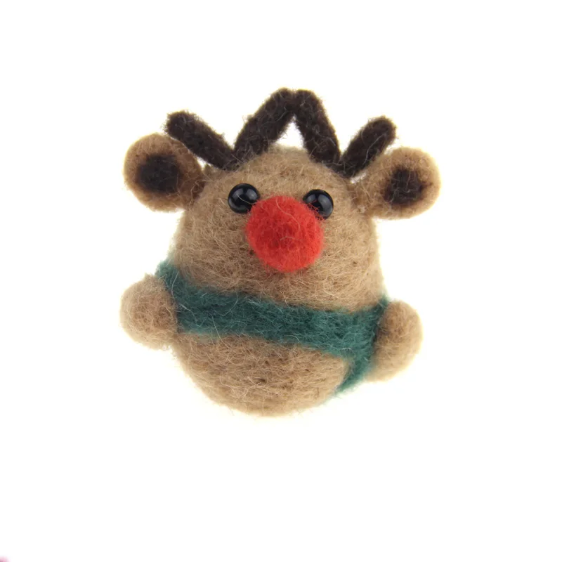Brown deer 1 шт. Zasy игла Шерсть Войлок Рождество мультфильмы ручной работы DIY колыбели - Цвет: Brown deer