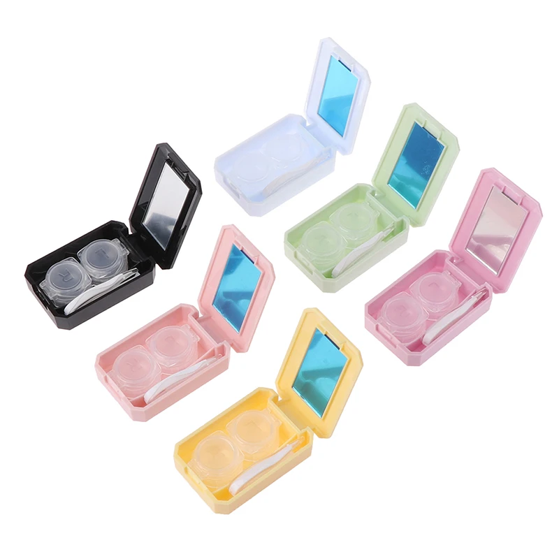 Чехол для контактных линз однотонный мини-чехол с зеркалом вторая позиция