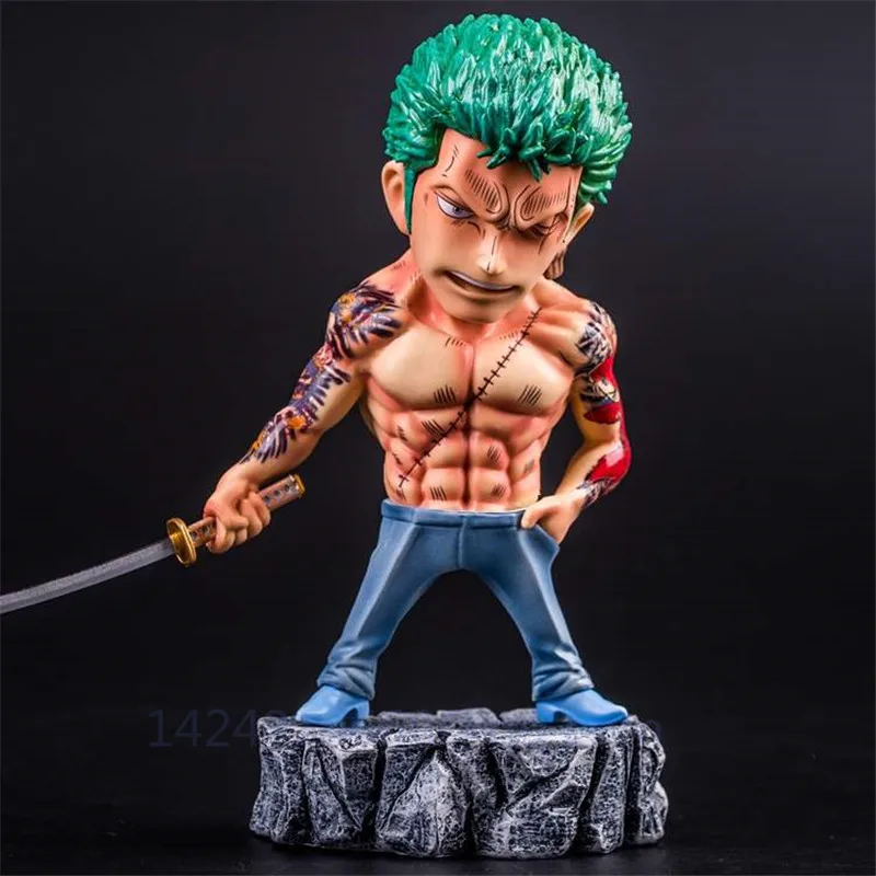 Аниме цельная Татуировка мышечная обезьяна д Луффи и ророноа Зоро соломенная