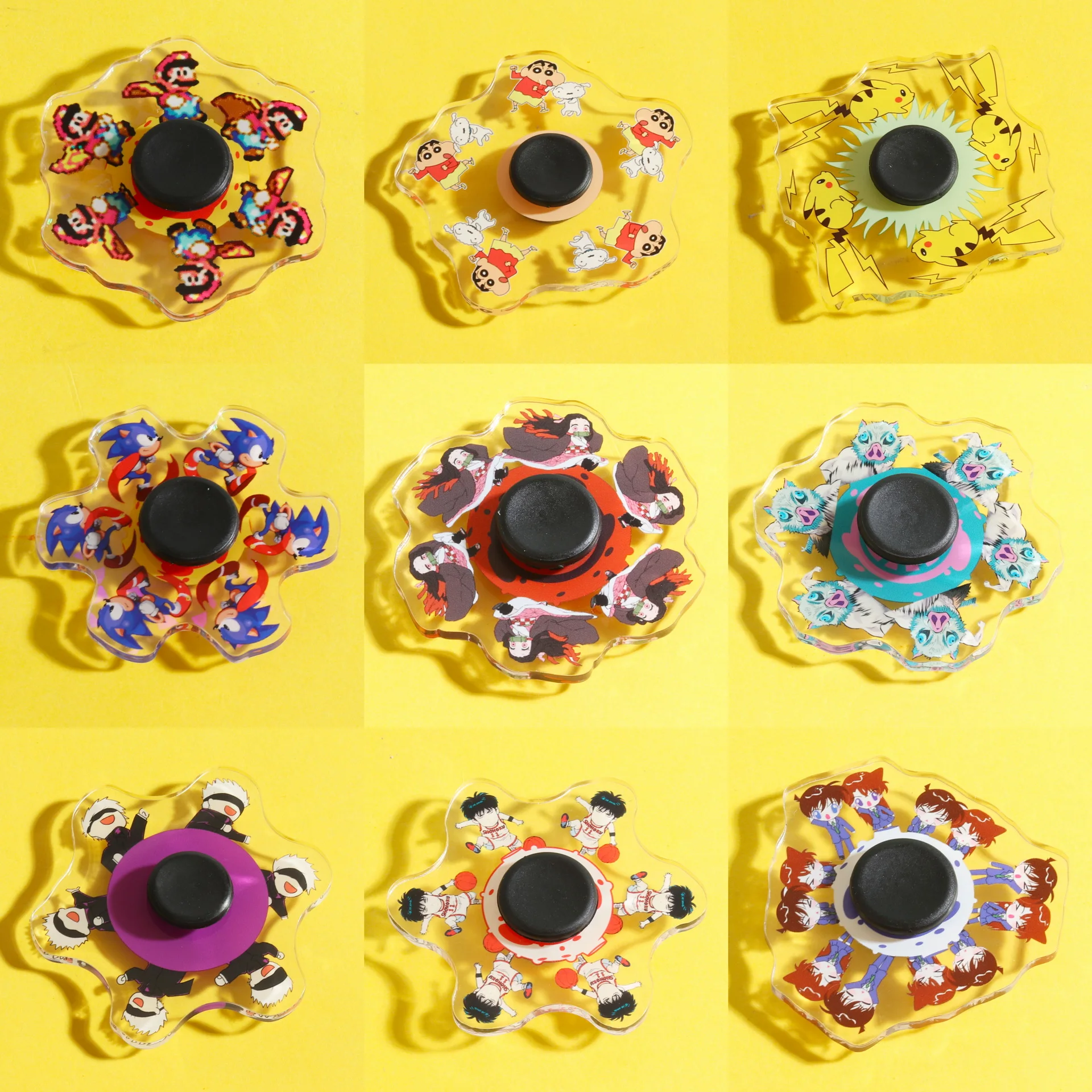 Animated Fidget Spinner Toys Fun Cool Dynamical Anti Stress Changes Rotating Finger Tip Spinning Cartton Toy Games for Kids | Игрушки и