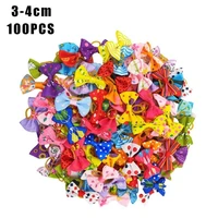 100pcs pet bows dog hair bows for puppy small dogs hair accessories grooming bows rubber bands dog bows pet supplies