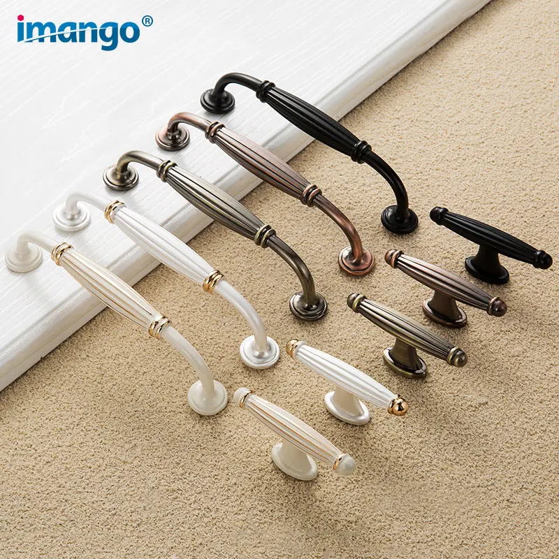 Римская колонна стиль ручки шкафа и антикварные мебельные для ящиков кухни