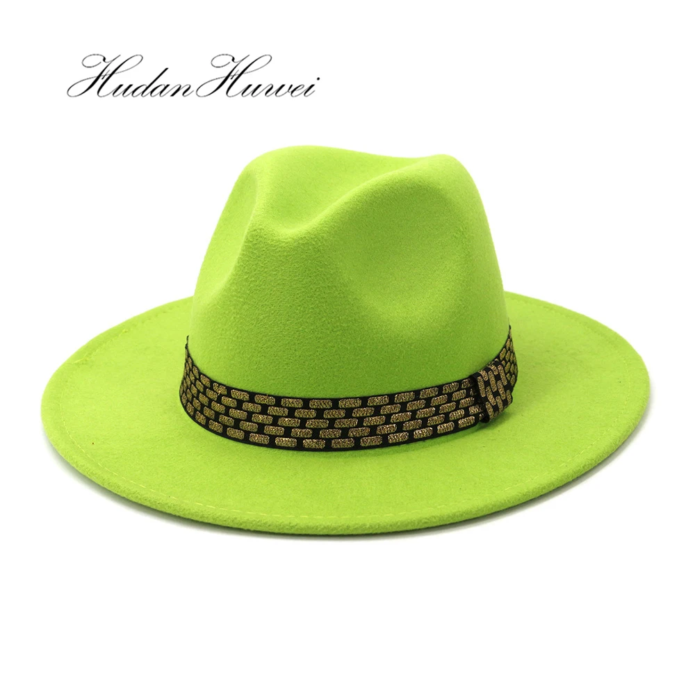 

Женская и мужская осенне-зимняя элегантная шерстяная фетровая шляпа в британском классическом стиле с широкими полями, серые, белые, черные...