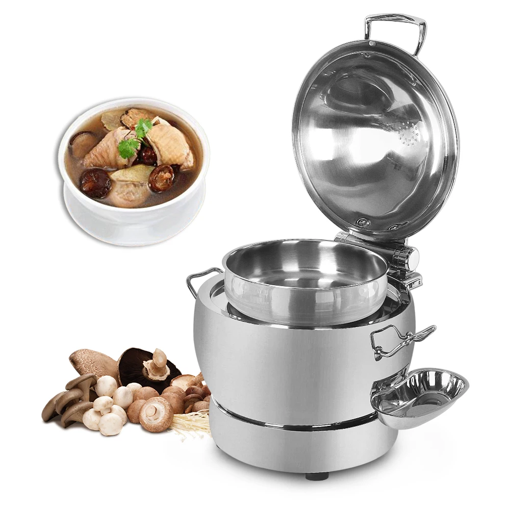 

Chafing Dish Stainless Steel Alcohol Stove Buffet Heater 11L Food Warmer Round Fuel Boiler Catering Buffet Soup Tank