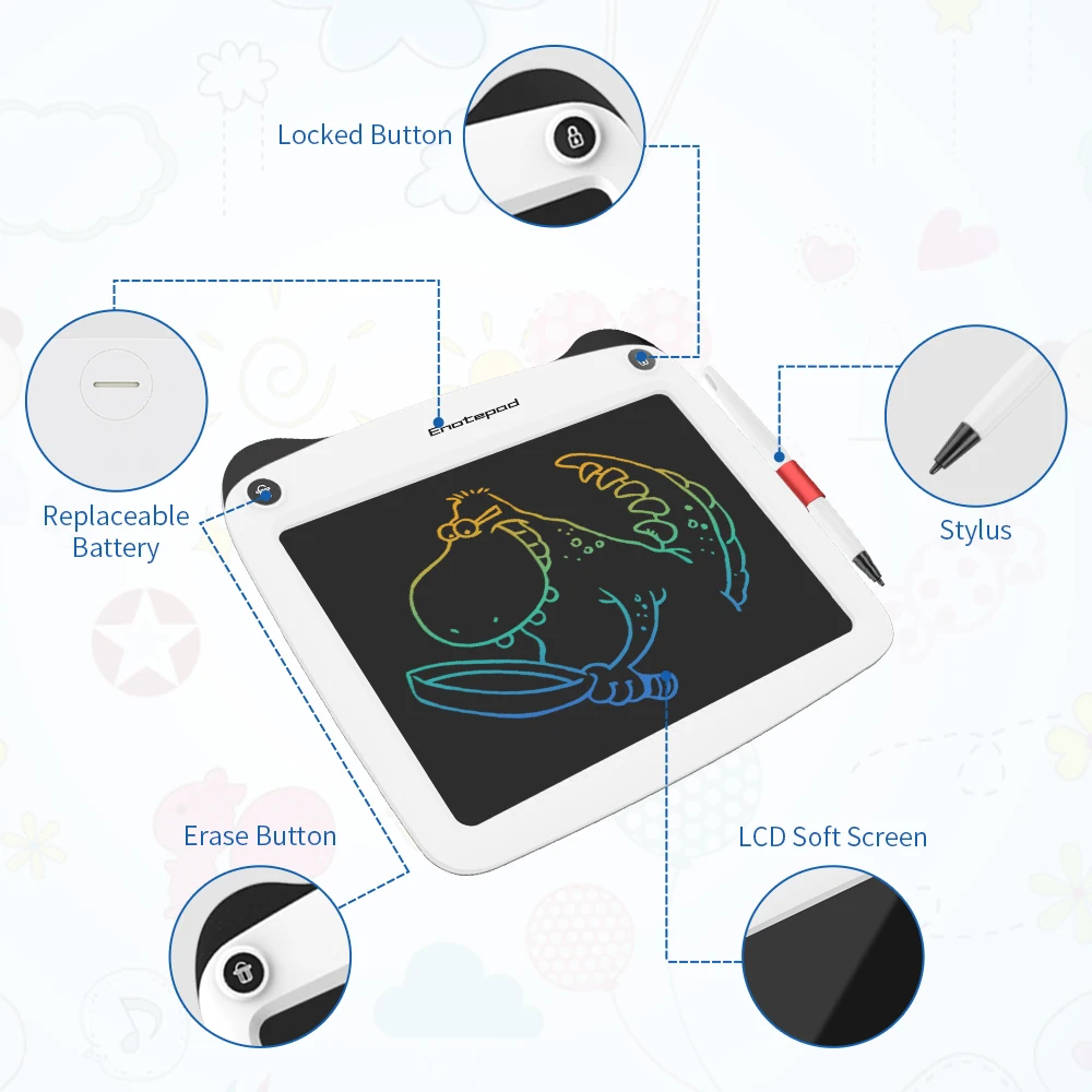 Enotepad 9 дюймов планшет для рисования 1 шт./компл. доска письма с ЖК коврик защиты