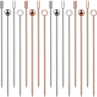 16 pieces stainless steel cocktail picks fruits toothpicks appetizer metal toothpicks for sandwiches barbeque snacks cocktail