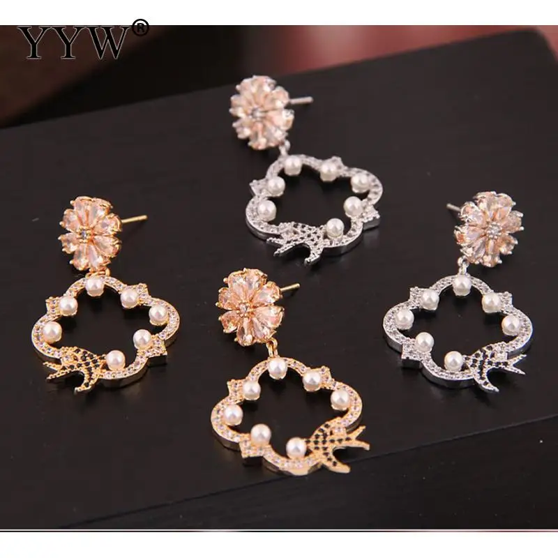 Женские Висячие серьги с имитацией жемчуга полые женские ювелирные изделия