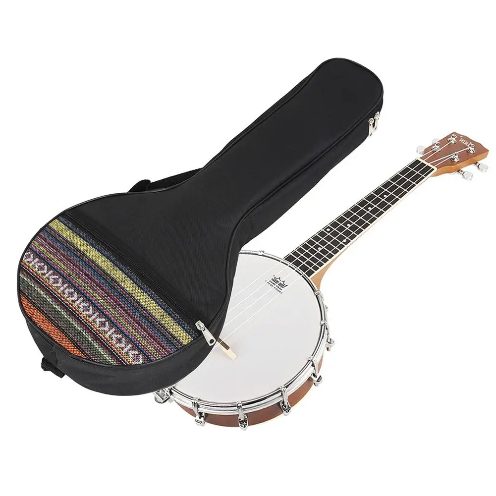 

Ethnic Style Adjustable Banjo Ukulele Bag Backpack Portable Storage Bag Stringed Musical Instruments Guitarra Parts Accessories