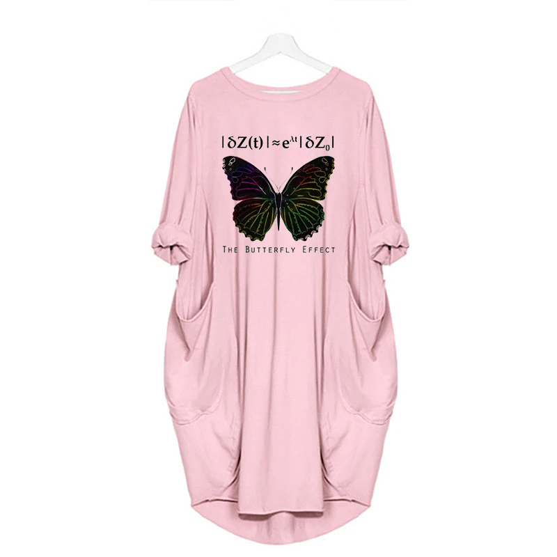 

Женское винтажное платье с принтом бабочки, свободное Повседневное платье с длинным рукавом и карманами, Пляжное праздничное платье, уличн...