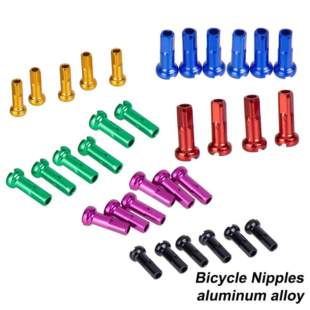 

12pcs MTB Bike Road Bicycle Nipples 14G 2.0 14mm 2.0mm Ultralight High strength Aluminum alloy Colorful Spokes Nipple