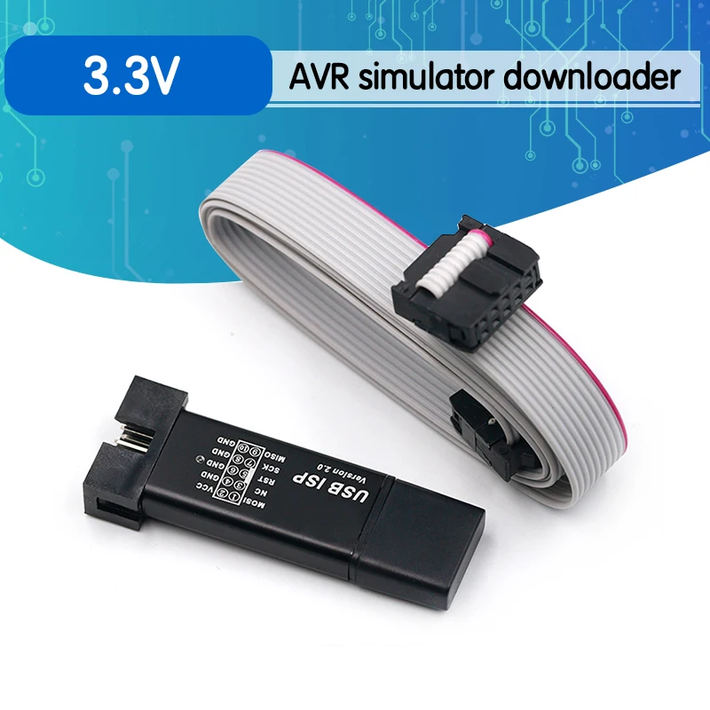 USB ISP USBISP USBASP ASP программатор в алюминиевом корпусе для 51 ATMEL AVR WIN7 64 (случайный