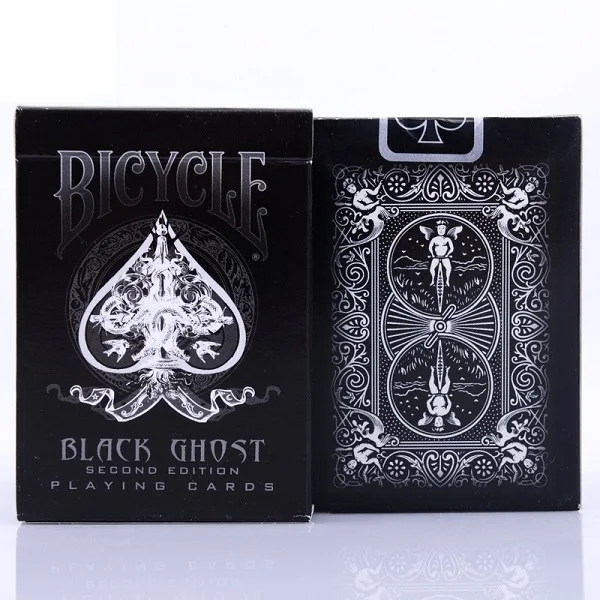 Черный 1 шт. Ellusionist велосипед черный призрак колода волшебные карты игральные карты покер крупным планом сценические фокусы для профессионального волшебника - Цвет: Черный