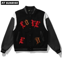 2021 hip hop jackets mens harajuku streetwear letters heart embroidery bomber jacket men baseball coats unisex black fashion
