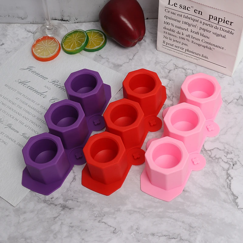 3 отверстия круглые геометрические многоугольные бетонные цветочные горшки