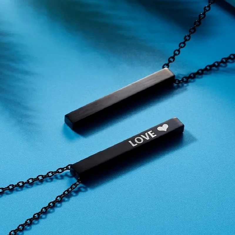 Персонализированный квадратный бар пользовательское имя ожерелье Rinhoo четыре