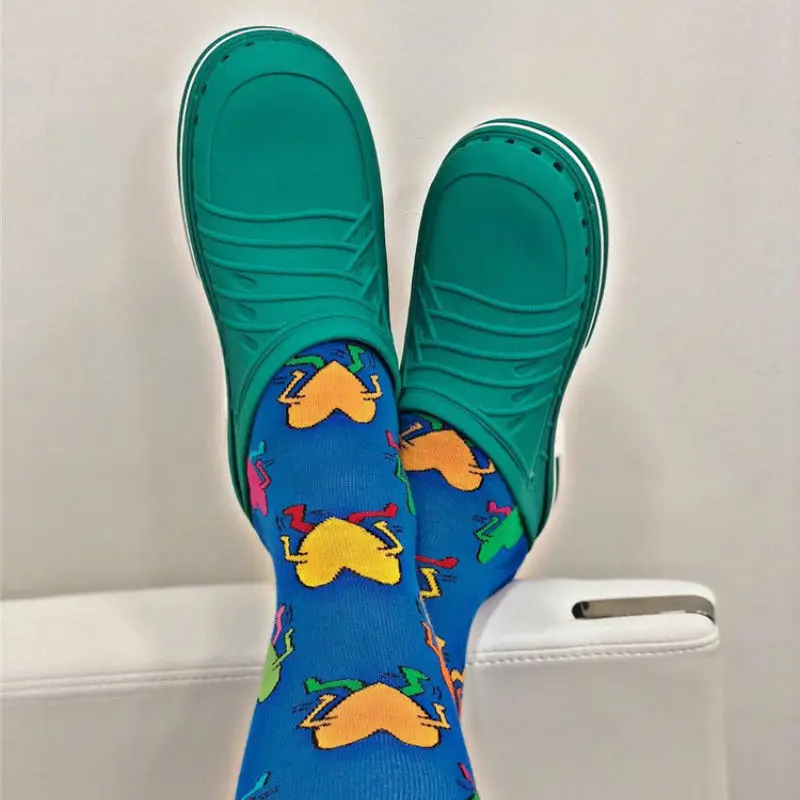 Мужские носки LIONZONE с рисунком кактуса животных панды Кита кота тотема лица