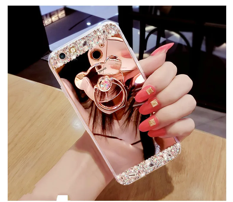 Кристальный чехол для телефона для iPhone 11 Pro Max, Роскошный чехол с бриллиантами для iPhone 7, 8, 6, 6s Plus, стразы, зеркальный чехол для iPhone XS, XR, Xs, Max