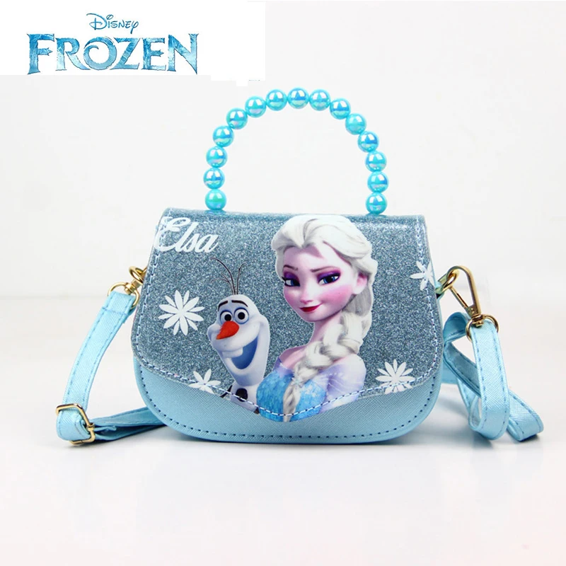 

Disney Children's Handbag Authentic Frozen Elsa Olaf Pearl Messenger Bag Girl 3-10 Years Old Holiday Gift Children's Bag